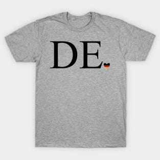 DE with German Flag Heart T-Shirt